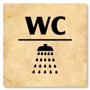 WC, sprcha, 118x118mm, pergamen, Nevada